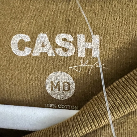 Johnny Cash I Walk The Line Graphic Brown T-Shirt- M - Picture 4 of 4